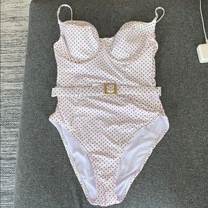 WeWoreWhat Polka Dot Bathing Suit